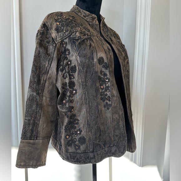 ✨VTG✨Coldwater Creek Women's Brown &
Orange Jacket Embroidered & Sequins Size PL - Picture 6 of 11